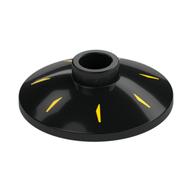 Dish 2 x 2 Inverted [Radar] with Yellow Stripes/Spokes print