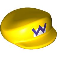 Nintendo Figure, Hat, Large with Dark Purple Wario Logo print