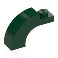 Деталь LEGO Кирпичик-арка изогнутая верхняя 1 x 3 x 1 2/3, Темно-зеленый