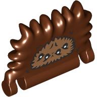 Деталь LEGO Book Cover, Fangs On Edge with Medium Nougat Fur, White Fangs print, Красно-коричневый