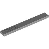 Деталь LEGO Tile 1 x 8 with Dark Bluish Grey 'OFF - ON' print, Светлый сине-серый