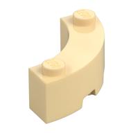 Деталь LEGO Кирпичик круглый угловой дугообразный 3 x 3, с 2 штырьками, Песочный