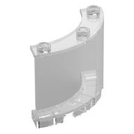 Деталь LEGO Panel 4 x 4 x 3 Quarter Cylinder, Прозрачный бесцветный