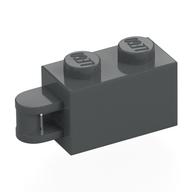 Деталь LEGO Brick Special 1 x 2 with Vertical Closed Handle on Edge, Темный сине-серый