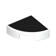 Tile Round 1 x 1 Quarter with Black Surface print