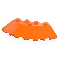 Деталь LEGO Brick Round Corner 6 x 6 with 33° EdgeSlope and Facet Cutout, Оранжевый