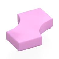 Деталь LEGO Tile Special 2 x 2 with 2 Quarter Round Cutouts, Ярко-розовый