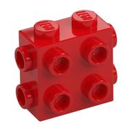 Деталь LEGO Brick Special 1 x 2 x 1 2/3 with Eight Studs on 3 Sides, Красный