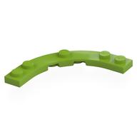 Деталь LEGO Plate Round Corner 5 x 5 with 4 x 4 Round Cutout, Лайм