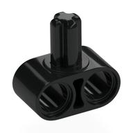 Деталь LEGO Technic Beam 1 x 2 with Axle on Side, Черный