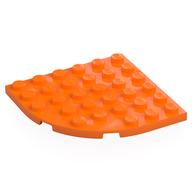 Деталь LEGO Пластина круглая угловая 6 x 6, Оранжевый