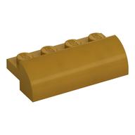 Деталь LEGO Кирпичик изогнутый 2 x 4 x 1, Жемчужно-золотой