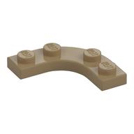 Деталь LEGO Plate Round Corner 3 x 3 with 2 x 2 Round Cutout, Темно-песочный