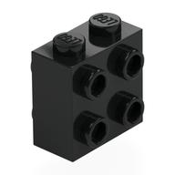 Деталь LEGO Brick Special 1 x 2 x 1 2/3 with Four Studs on 2 Sides, Черный