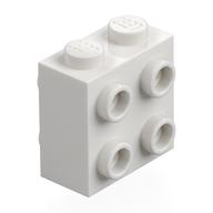 Деталь LEGO Brick Special 1 x 2 x 1 2/3 with Four Studs on 2 Sides, Белый