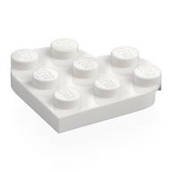 Деталь LEGO Plates Angled 3 x 3 with Heart Shape, Белый