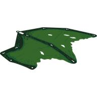 Деталь LEGO Wing, Large, Left with Dark Green print, Ярко-зеленый