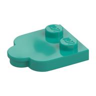 Деталь LEGO Plate Special 2 x 3 with Cloud Edge, Темно-бирюзовый