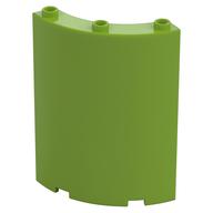 Деталь LEGO Panel 4 x 4 x 6 Quarter Cylinder, Лайм