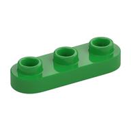 Деталь LEGO Пластина специальная скруглённая 1 x 3, с 3 открытыми штырьками, Ярко-зеленый