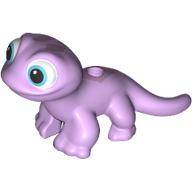 Деталь LEGO Animal, Salamander with White/Medium Azure/Black Eyes print, Лавандовый
