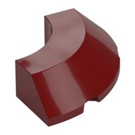 Деталь LEGO Brick Round Corner 4 x 4 x 1 with Bottom Cut Outs [No Studs Flat Top][1/4 Arch], Темно-красный