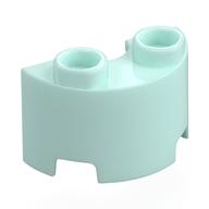 Деталь LEGO Brick Round, Half 1 x 2, Светлый морской волны