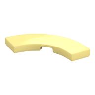 Деталь LEGO Tile 3 x 3 Curved, Macaroni, Ярко-светло-желтый