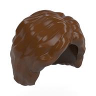Деталь LEGO Minifig Hair Short and Bushy, Красно-коричневый
