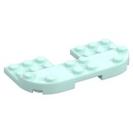 Деталь LEGO Plate Round Corners 4 x 8 x 2/3 Half Circle with Reduced Knobs, Светлый морской волны