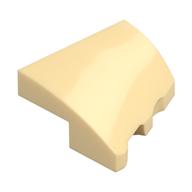 Деталь LEGO Скос изогнутый 2 x 2, с выемкой под штырёк слева, Песочный