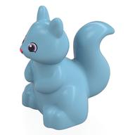 Деталь LEGO Duplo Animal Squirrel with Coral, Black, and White Eyes Print, Средне-лазурный