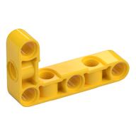 Деталь LEGO Technic Beam 3 x 5 L-Shape with Alternating Holes, Желтый