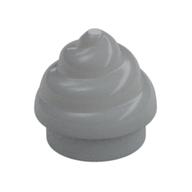 Деталь LEGO Plate Round 1 x 1 Swirled Top / Poo, Светлый сине-серый