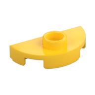 Деталь LEGO Пластина круглая полукруглая 1 x 2, со штырьком (джампер), Желтый