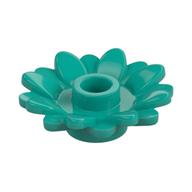 Деталь LEGO Plant, Sunflower 2 x 2 with 16 Petals, Темно-бирюзовый