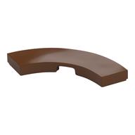 Деталь LEGO Tile 3 x 3 Curved, Macaroni, Красно-коричневый
