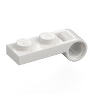 Деталь LEGO Plate Special 1 x 2 with Pin Hole On Side, Белый