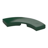 Деталь LEGO Tile 3 x 3 Curved, Macaroni, Темно-зеленый