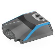 Деталь LEGO Windscreen 6 x 6 x 1 1/3 with Dark Azure Frame print, Прозрачный черный