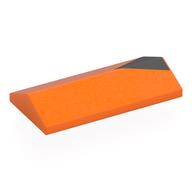 Деталь LEGO Slope 33° 2 x 4 Double with Dark Bluish Grey Triangle print, Оранжевый