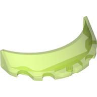 Деталь LEGO Windscreen 3 x 6 x 1 Curved with Rectangular Stud Holder in Bottom, Прозрачный ярко-зеленый