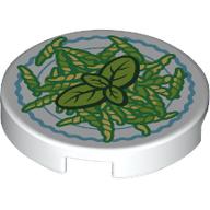 Деталь LEGO Tile Round 2 x 2 with Trofie print, Белый