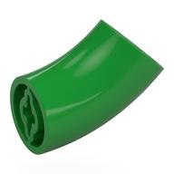 Деталь LEGO Brick Round 2 x 2 D. Tube with 45° Elbow and Axle Holes (Crossholes) at Each End [LONG], Ярко-зеленый