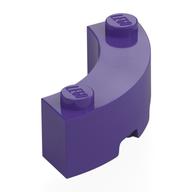 Деталь LEGO Кирпичик круглый угловой дугообразный 3 x 3, с 2 штырьками, Темно-фиолетовый