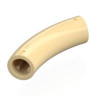 Деталь LEGO Brick Round 1 x 1 D. Tube with 45° Elbow and Axle Holes (Crossholes) at Each End, Песочный