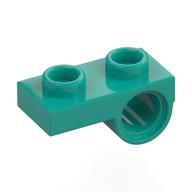Деталь LEGO Пластина специальная 1 x 2, с отверстием под штифт, Темно-бирюзовый