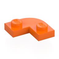 Деталь LEGO Пластина круглая угловая 2 x 2, с вырезом 1 x 1, Оранжевый