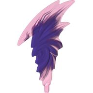 Деталь LEGO Animal, Dragon, Wing with Trans-Purple Pattern, Axle, Прозрачный темно-розовый
