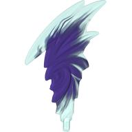Деталь LEGO Animal, Dragon, Wing with Trans-Purple Pattern, Axle, Прозрачный светло-голубой